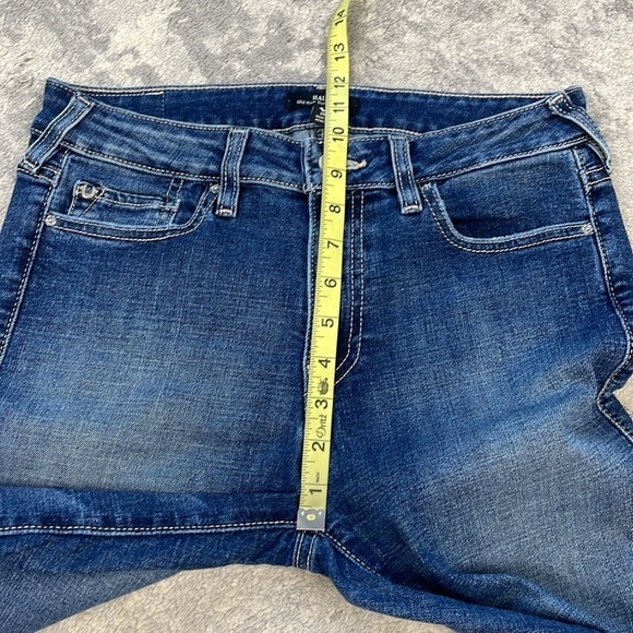 True Religion Halle Mid Rise Super Skinny Jeans Medium Dark Wash Sz 28 - Picture 9 of 12